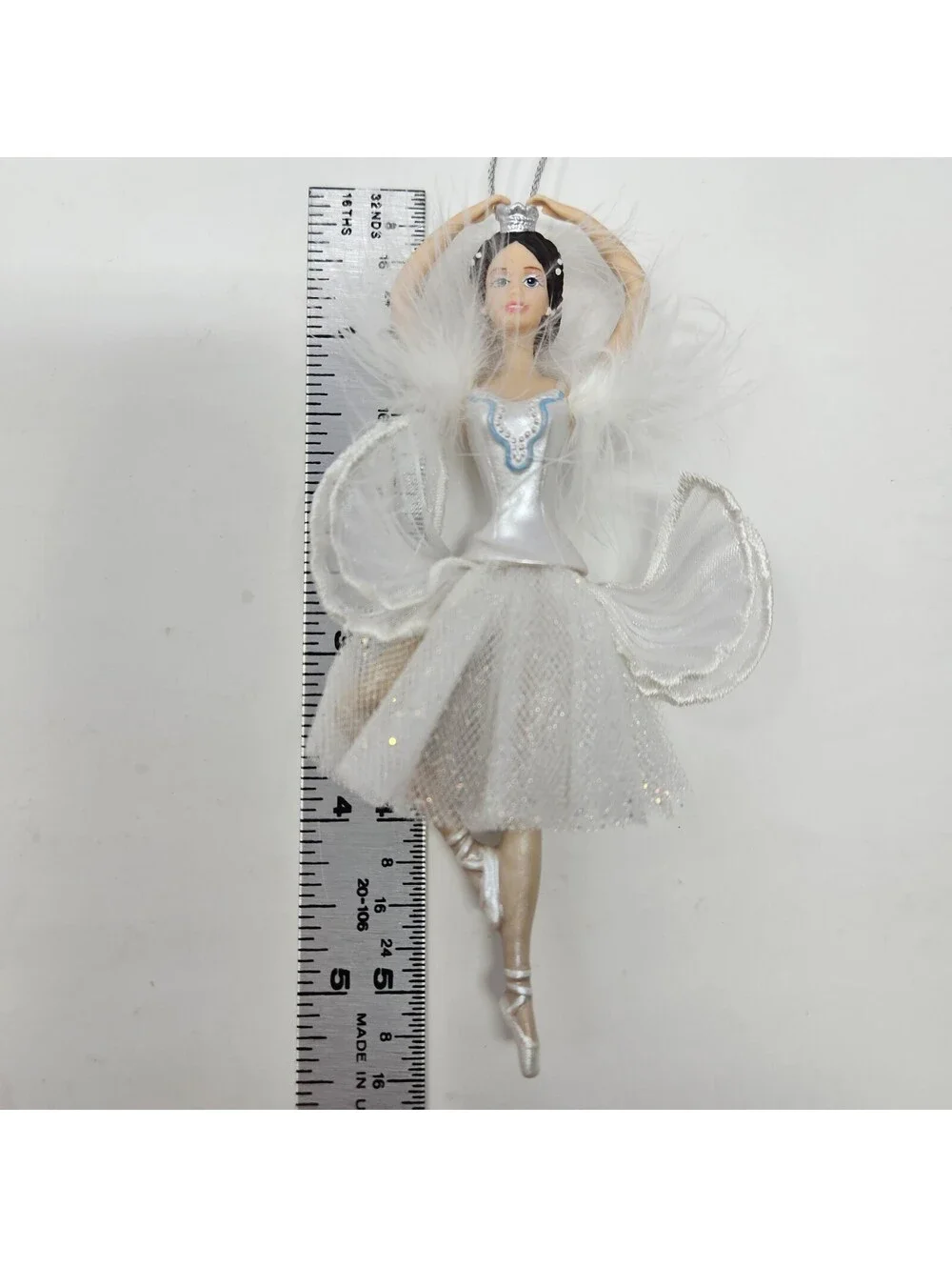 1998 Avon Barbie as The Swan Queen in Swan Lake Porcelain Ornament Original Box